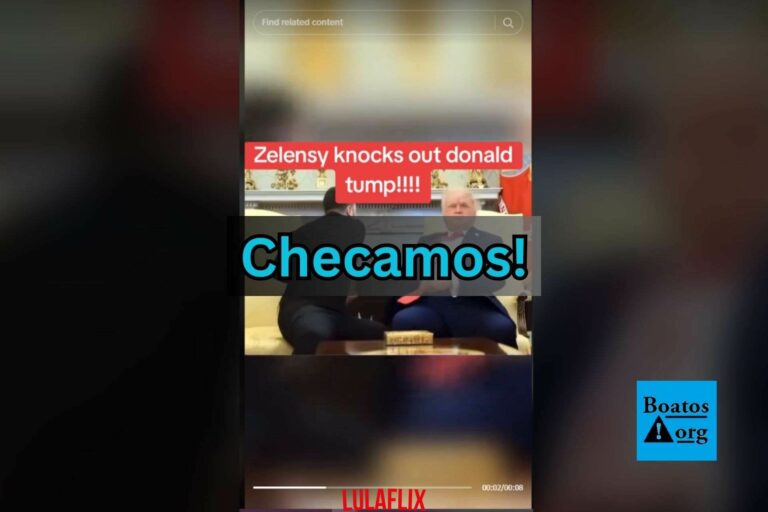 Vídeo de Zelensky dando soco em Trump é criação feita com IA